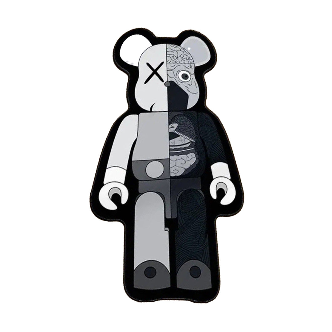 Inspired by KAWS Bear Brick (Black/White) Mat Rug
