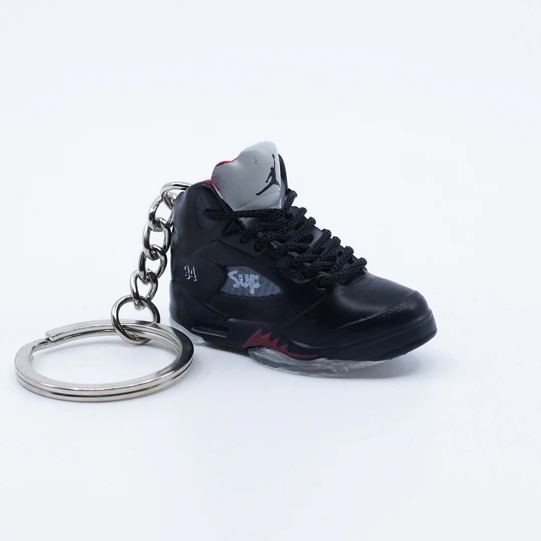 Inspired By Jordan 5 Supreme Black Keyring