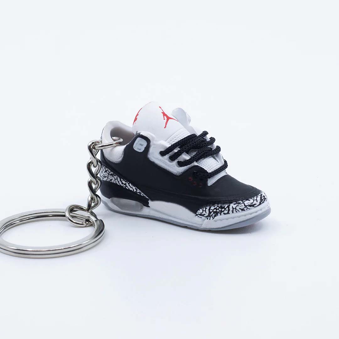 Inspired By Jordan 3 black Cement Keyring