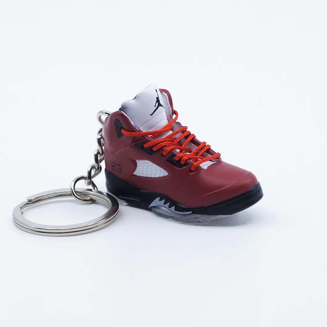 Inspired By Jordan 5 Raging Bull Keyring