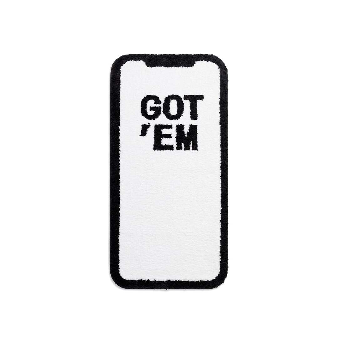 GOT EM Rug White Black