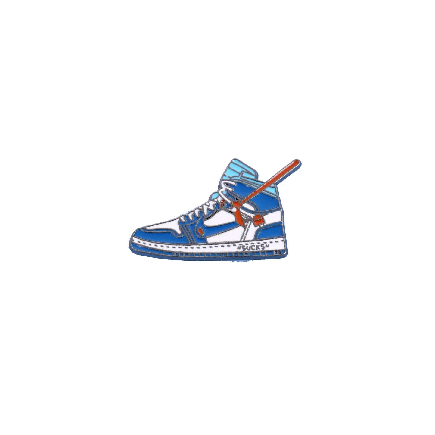 Inspired By Nike Air Jordan 1 X Off White Pin Badge 'Blue'
