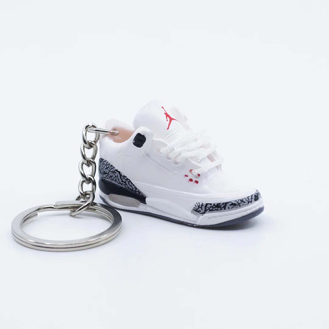 Inspired By Jordan 3 white cement Keyring