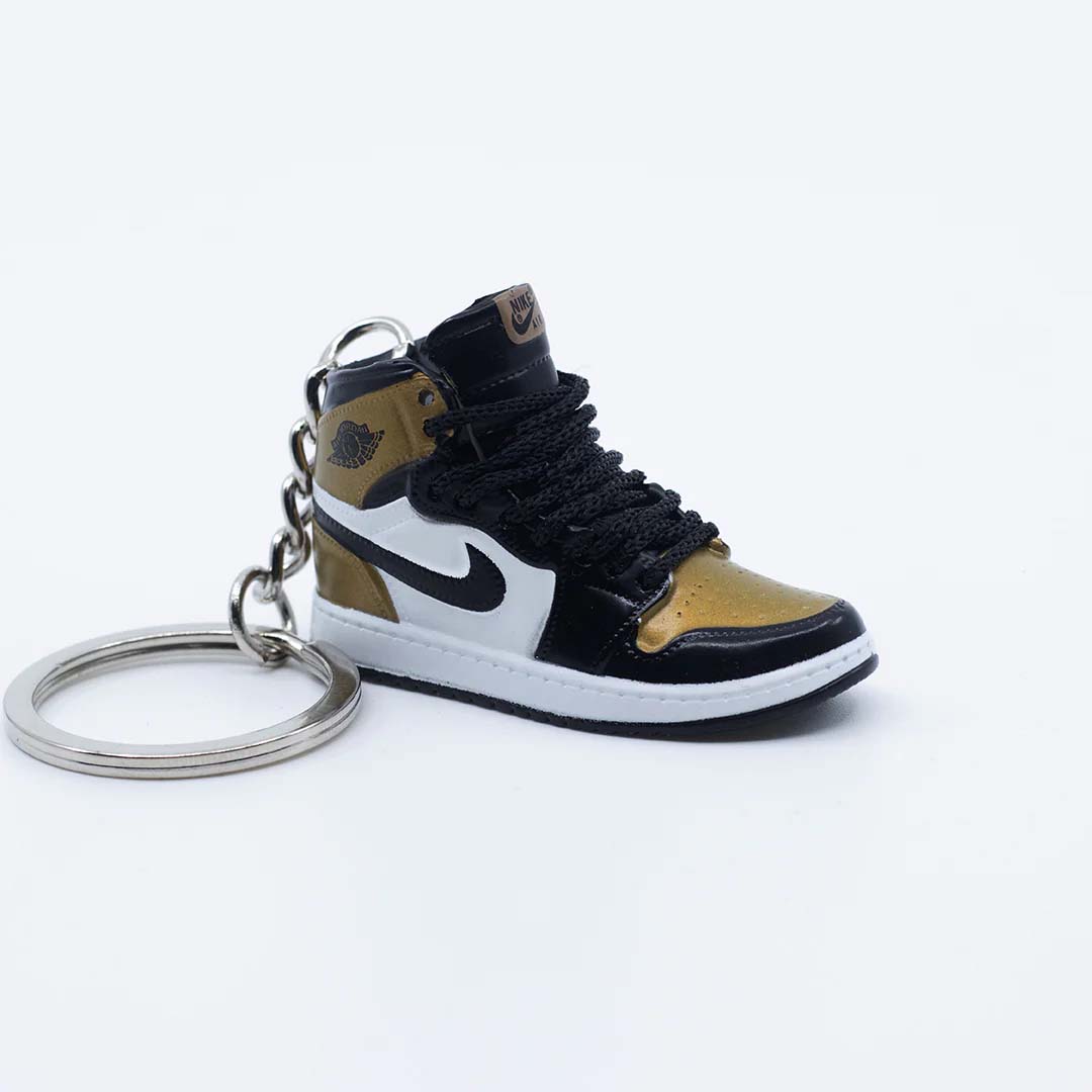 Inspired By Jordan 1 White Gold Keyring