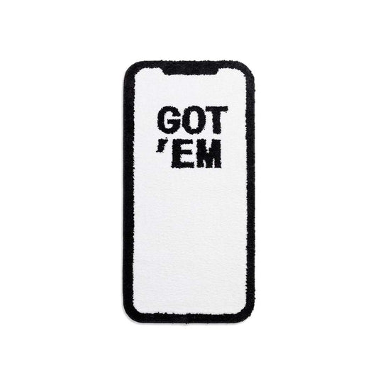 GOT EM Rug White Black