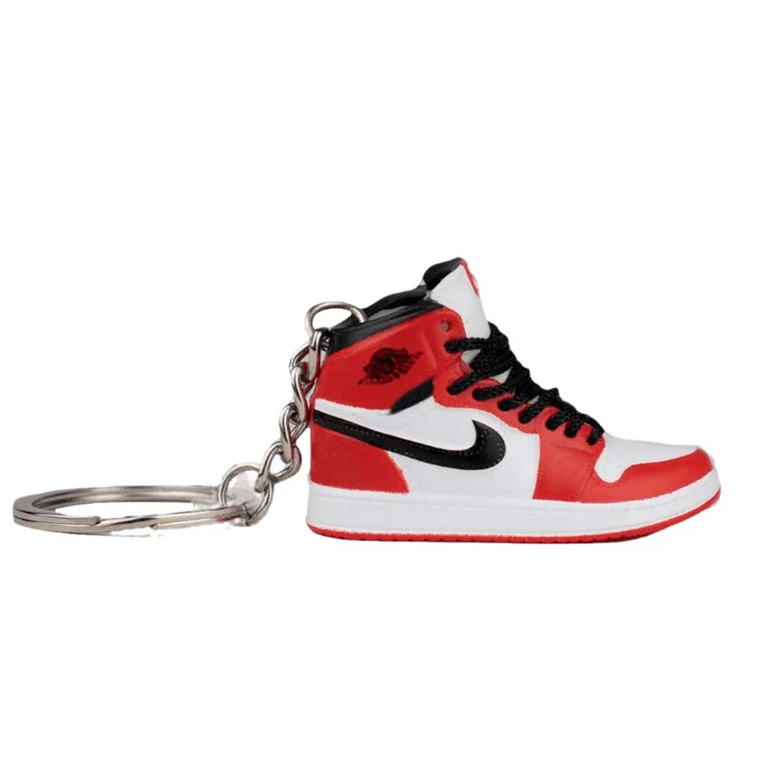 Inspired By Jordan 1 Red White Keyring
