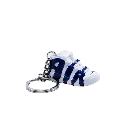 Inspired By Nike Uptempo White Blue Keyring