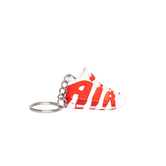 Inspired By Nike Uptempo Red White Keyring